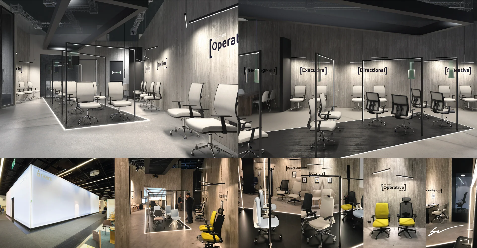 Render 3D fotorealistico e stand fieristico