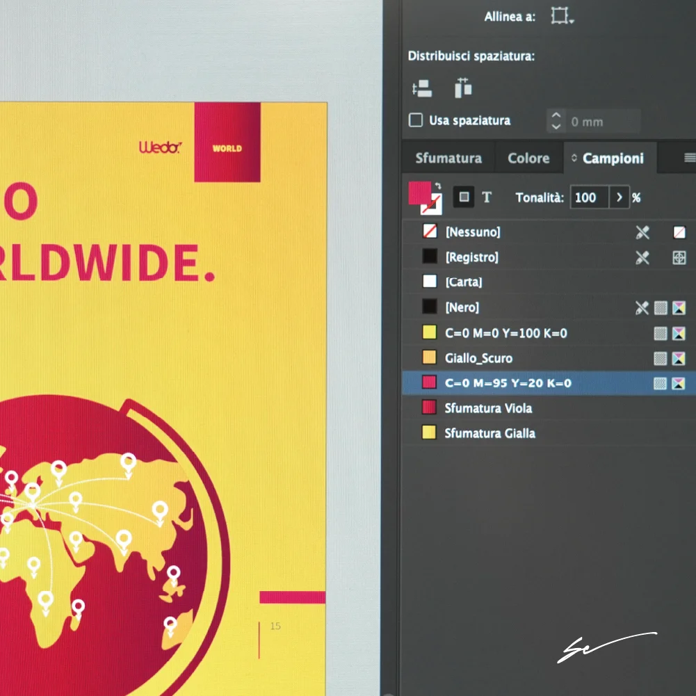 Palette dei colori in InDesign