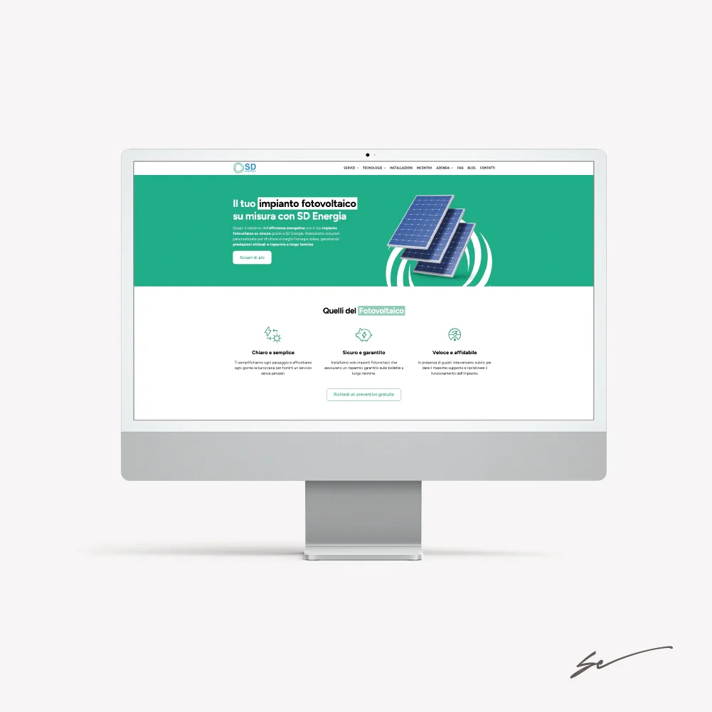 Sitoweb desktop Sitoweb desktop